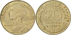 World Coins - France, 20 Centimes, Marianne, 1987, Paris, Aluminum-Bronze, , Le