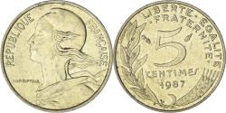World Coins - France, Marianne, 5 Centimes, 1987, Paris, , Aluminum-Bronze, KM:933