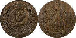 World Coins - France, Medal, Villages d'enfants SOS, 1985, Bronze Florentin, Berechel