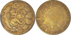 World Coins - Coin, Peru, 1/2 Sol, 1942