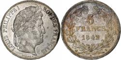 World Coins - France, Louis-Philippe, 5 Francs, 1842, Rouen, Silver, , Gadoury:678