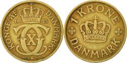 World Coins - Coin, Denmark, Christian X, Krone, 1925, Copenhagen, , Aluminum-Bronze