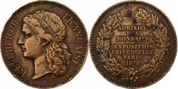 World Coins - France, Medal, Administration des Monnaies, 1878, Bronze, Barre,