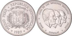 World Coins - Coin, Dominican Republic, 1/2 Peso, 1987