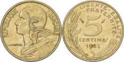 World Coins - France, 5 Centimes, Marianne, 1983, Paris, Aluminum-Bronze,