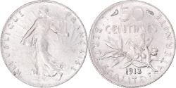 World Coins - Coin, France, Semeuse, 50 Centimes, 1913, Paris, , Silver, KM:854