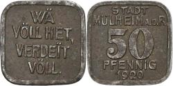 World Coins - Germany, Stadt Mülheim an der Ruhr, 50 Pfennig, 1920, , Iron