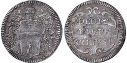 World Coins - Papal States, Clemens XI, 1/2 Grosso, 1700-1721, Rome, Silver,