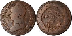 World Coins - Coin, France, Dupré, 5 Centimes, AN 8, Metz, , Bronze, KM:640.2, Le