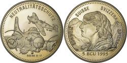 World Coins - Switzerland, Token, 5 Ecu, Aviation, 1995, , Copper-nickel