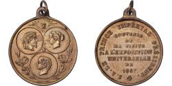 World Coins - France, Medal, Napoléon III, Souvenir de l'Exposition Universelle, 1867, Brass