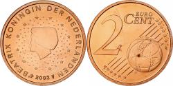 World Coins - Netherlands, Beatrix, 2 Euro Cent, BU, 2002, Utrecht, Copper Plated Steel