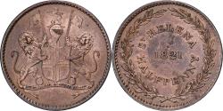 World Coins - Saint Helena, 1/2 Penny, 1821, Copper,