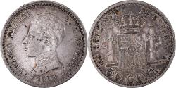 World Coins - Coin, Spain, Alfonso XIII, 50 Centimos, 1904, Madrid, , Silver, KM:723