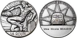 World Coins - France, Medal, FNTR, La Route, Silvered bronze, Pelletier,