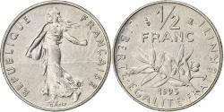 World Coins - France, 1/2 Franc, Semeuse, 1995, Paris, Nickel, , Gadoury:429