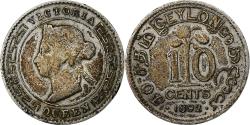 World Coins - Ceylon, Victoria, 10 Cents, 1892, Silver, , KM:94