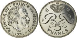 World Coins - Coin, Monaco, Rainier III, 5 Francs, 1976, , Copper-nickel, KM:150