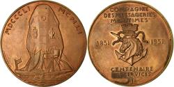World Coins - France, Medal, Compagnie des Messageries Maritimes, Shipping, 1951, Lavrillier