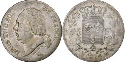 World Coins - France, Louis XVIII, 5 Francs, 1824, Toulouse, Silver, , Gadoury:614