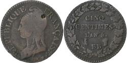World Coins - France, 5 Centimes, Dupré, AN 5, Strasbourg, Copper, , Gadoury:126