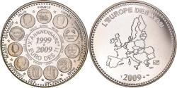 World Coins - France, Medal, L'Europe des XXVII, 10 Ans de l'Euro, Politics, 2009,