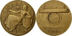 World Coins - France, Medal, Compagnie Générale Transatlantique, Ile-de-France, Bronze