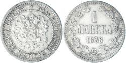 World Coins - Coin, Finland, Alexander II, Markka, 1866, Helsinki, , Silver, KM:3.1