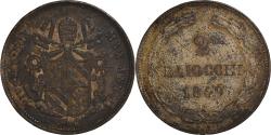 World Coins - Coin, ITALIAN STATES, PAPAL STATES, Pius IX, 2 Baiocchi, Muraiola, 1849, Rome