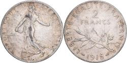 World Coins - France, 2 Francs, Semeuse, 1915, Paris, Silver, , Gadoury:532, KM:845.1