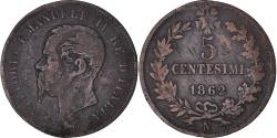 World Coins - Coin, Italy, Vittorio Emanuele II, 5 Centesimi, 1862, Naples, , Copper