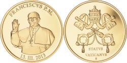World Coins - Vatican, Medal, Le Pape François, 2013, , Copper Gilt