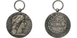 World Coins - France, Medal, Ministère de l'Intérieur, Employés communaux, 1921, Silvered