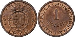 World Coins - Timor, Escudo, 1970, Lisbon, Bronze, , KM:19