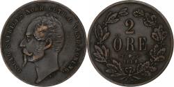 World Coins - Sweden, Oscar I, 2 Öre, 1858, Stockholm, Bronze, , KM:688
