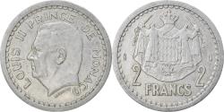 World Coins - Coin, Monaco, Louis II, 2 Francs, 1943, Paris, , Aluminum, KM:121