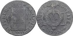 World Coins - France, Sol à la balance Françoise, 1793, Lille, Bronze,