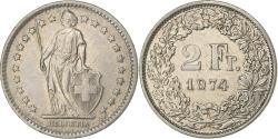 World Coins - Switzerland, 2 Francs, 1974, Bern, Copper-nickel, , KM:21a.1
