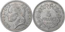World Coins - France, 5 Francs, Lavrillier, 1948, Beaumont - Le Roger, Aluminum,