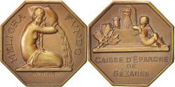 World Coins - France, Token, Caisse d'Épargne de Sézanne, Bronze, Dammann,