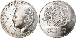 World Coins - Monaco, Medal, Prince Rainier III, Politics, 1974, Simon, , Silver