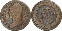 World Coins - France, 5 Centimes, Dupré, AN 8, Metz, Copper, , Gadoury:126a, KM:460