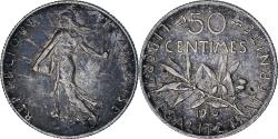 World Coins - Coin, France, Semeuse, 50 Centimes, 1916, Paris, , Silver, KM:854