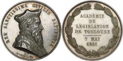 World Coins - France, Token, Académie de législation de Toulouse, 1851, Silver, Dantzell