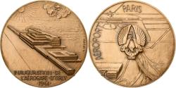 World Coins - France, Medal, Inauguration de l'Aéroport d'Orly, 1961, Bronze, Dropsy