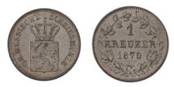 World Coins - Coin, German States, HESSE-DARMSTADT, Ludwig III, Kreuzer, 1870,