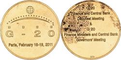 World Coins - France, Token, G-20, Paris, 2011, Nickel-Aluminum-Bronze,