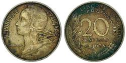 World Coins - Coin, France, 20 Centimes, 1962