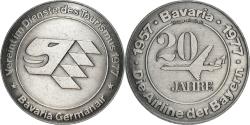 World Coins - Germany, Medal, Bavaria, Die Airline der Bayern, Aviation, 1977,