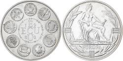 World Coins - France, Medal, Ecu Europa, Seated Europa, 1980, Silver,